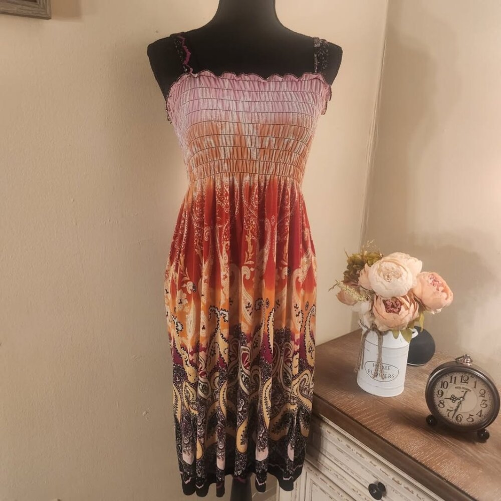 Vibrant Multicolored Paisley Dress - Perfect for Summer Festivals!